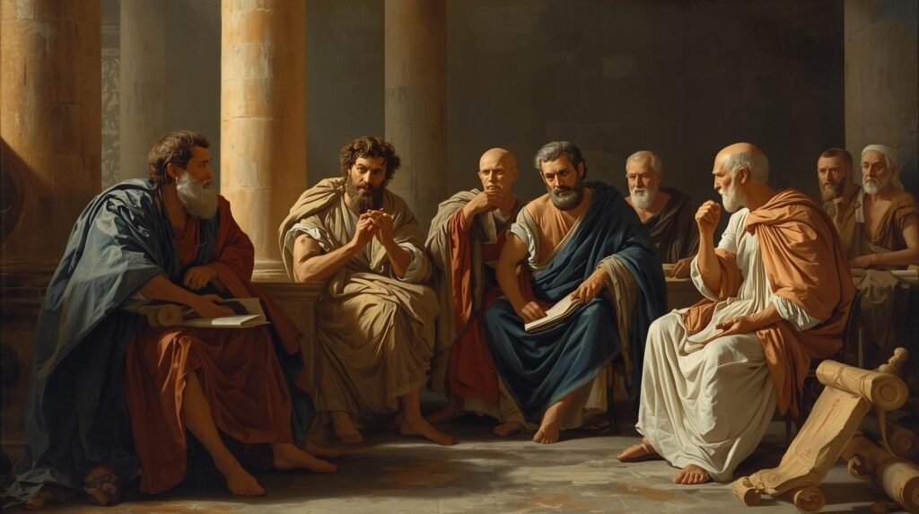 Filósofos gregos filosofando